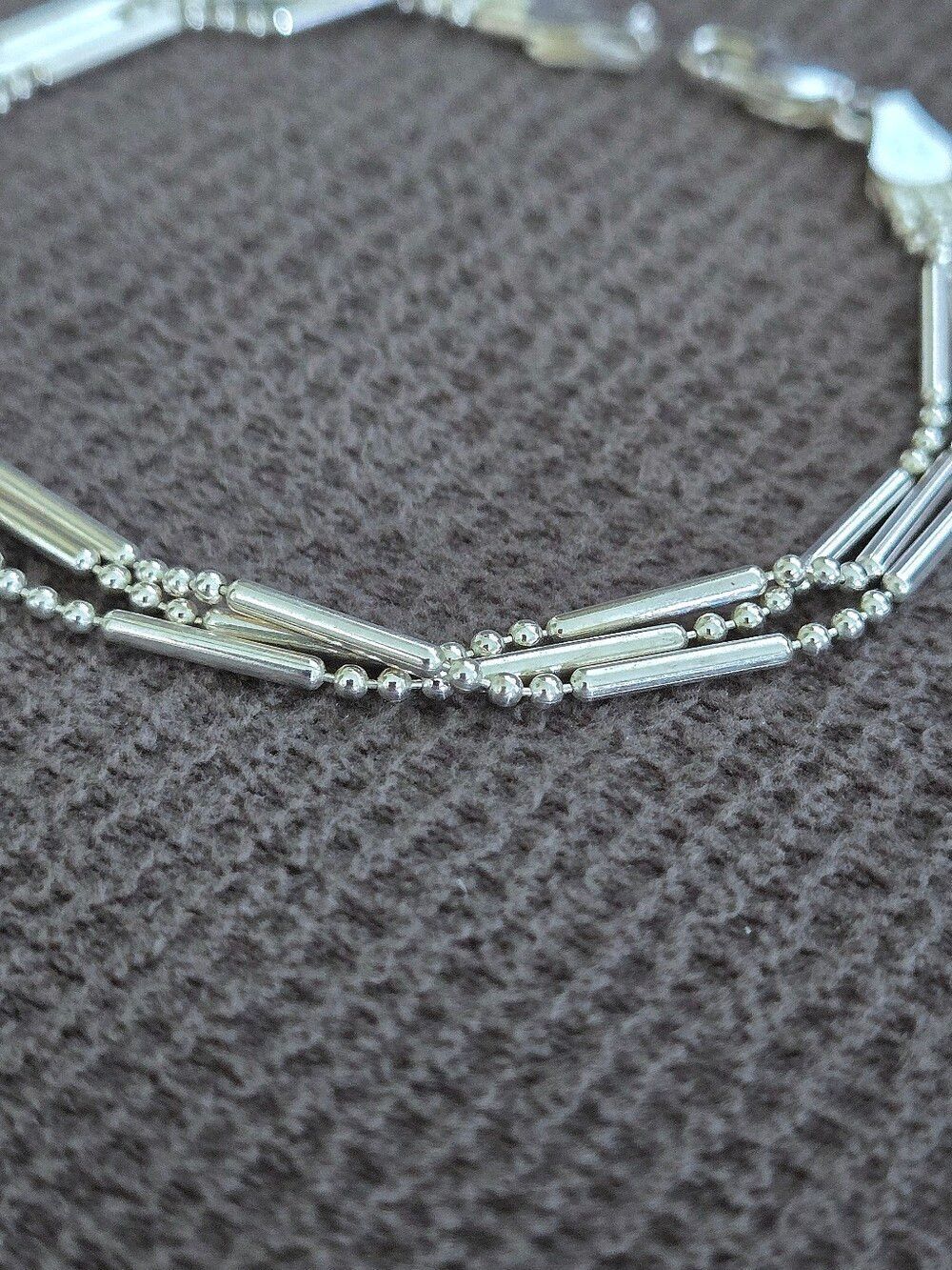 Silver🤍 Bar-Bead Triple3️⃣ Strand Bracelet - NWOT - Picture 15 of 15